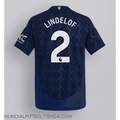 Camiseta Manchester United Victor Lindelof #2 Segunda Equipación Replica 2024-25 mangas cortas Camiseta Manchester United Victor Lindelof #2 Segunda Equipación Replica 2024-25 mangas cortas